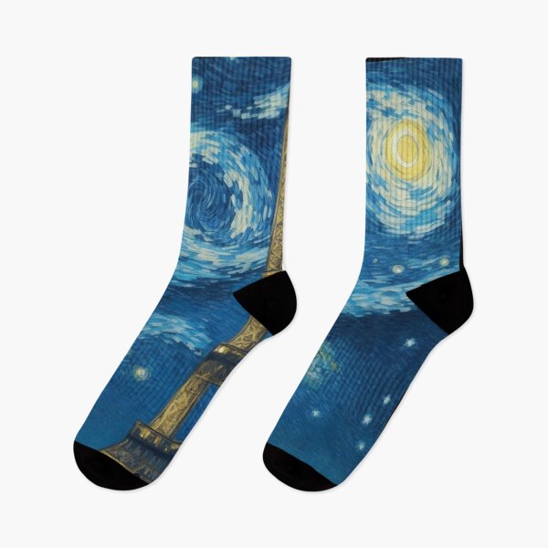 Item preview, Starry night in Paris Van Gogh Starry Night Eiffel Tower designed and sold by Vangoholic.