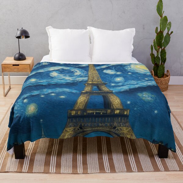Item preview, Starry night in Paris Van Gogh Starry Night Eiffel Tower designed and sold by Vangoholic.