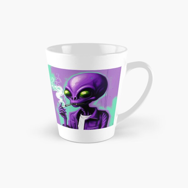 Item preview, NFT Funny Cartoon Alien Smoking Weed Art designed and sold by itzbart.