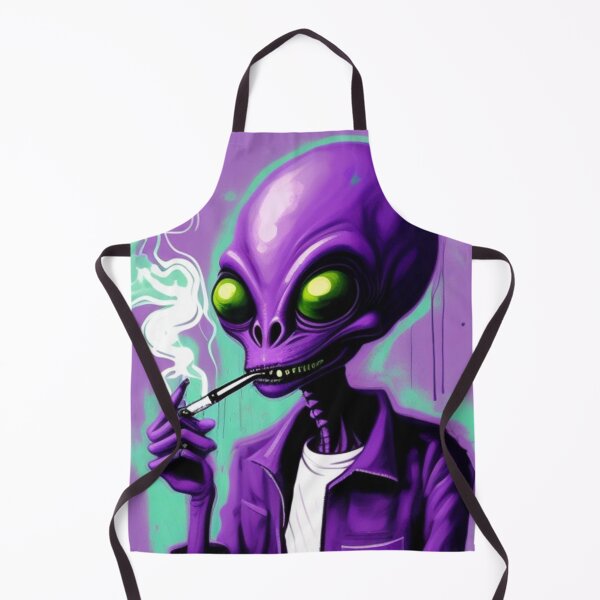 Item preview, NFT Funny Cartoon Alien Smoking Weed Art designed and sold by itzbart.