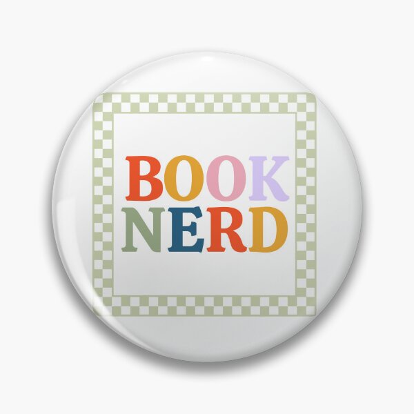 Item preview, Colorful Book Nerd with Green Checkered Pattern Sticker designed and sold by ChapterChums.