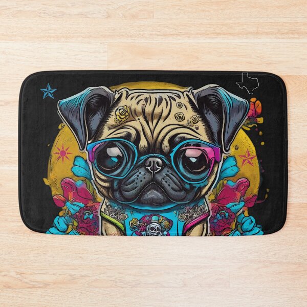 Item preview, Pug Skull Candy 2 PASADENA TEXAS designed and sold by RedBluffTraders.