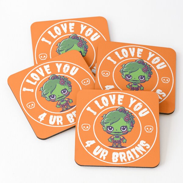 Item preview, Funny Zombie Girl - Zombie Halloween - I love you 4 ur brains designed and sold by brindled.