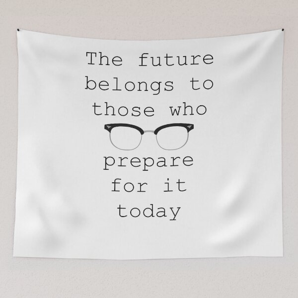 Item preview, Malcolm X quote - The future belongs designed and sold by GetItGiftIt.