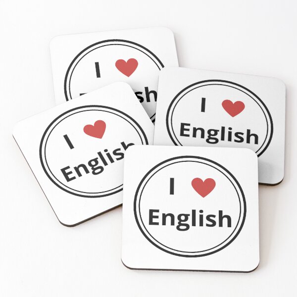 Item preview, black and white circle of i love english designed and sold by language-des.
