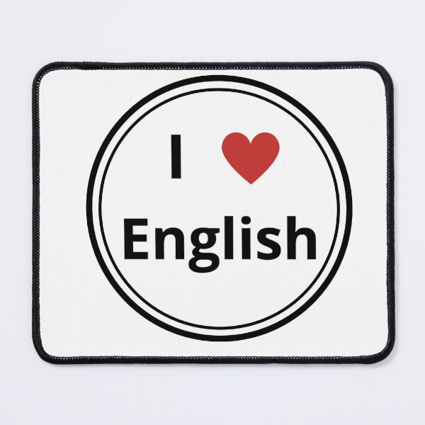 Item preview, black and white circle of i love english designed and sold by language-des.