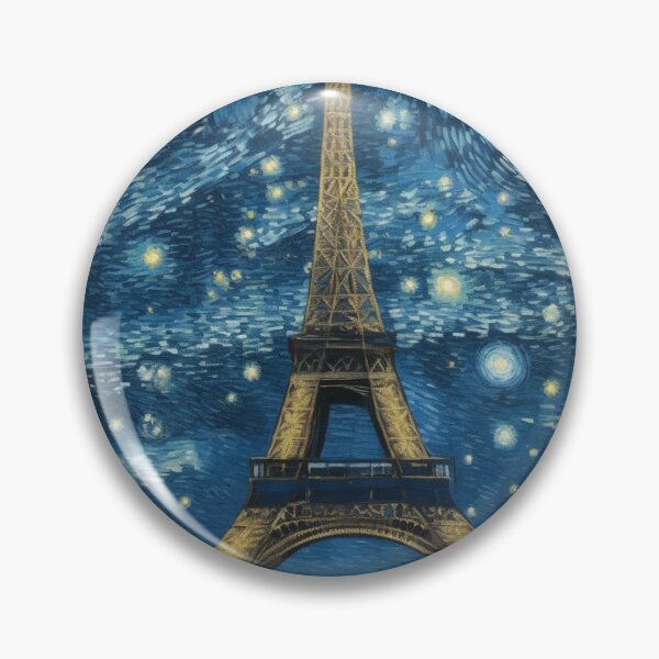 Item preview, Starry night in Paris Van Gogh Starry Night Eiffel Tower designed and sold by Vangoholic.