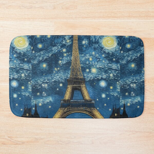 Item preview, Starry night in Paris Van Gogh Starry Night Eiffel Tower designed and sold by Vangoholic.