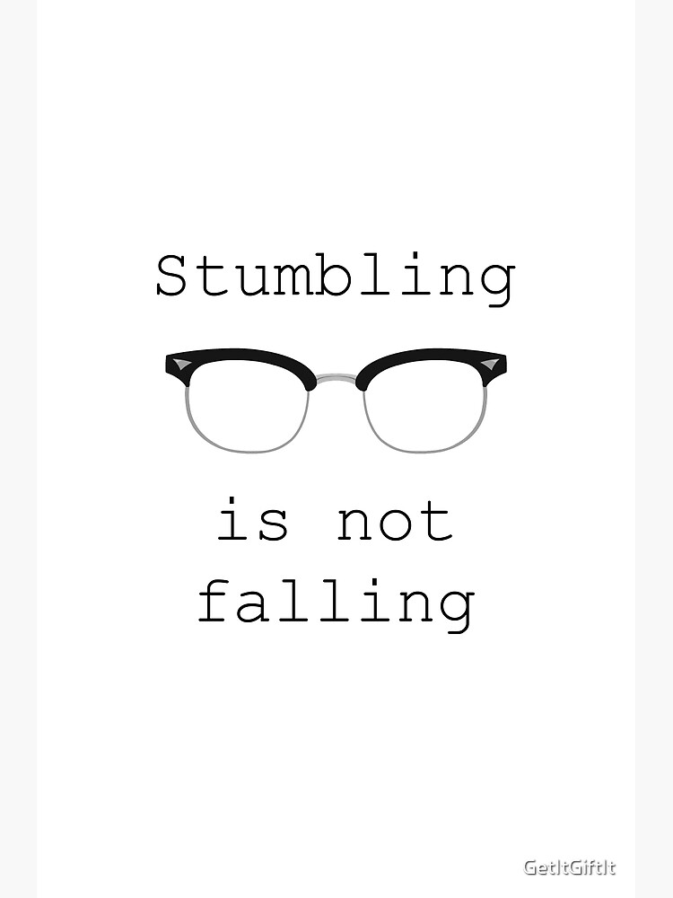 Disover Malcolm X quote - Stumbling is not falling Premium Matte Vertical Poster