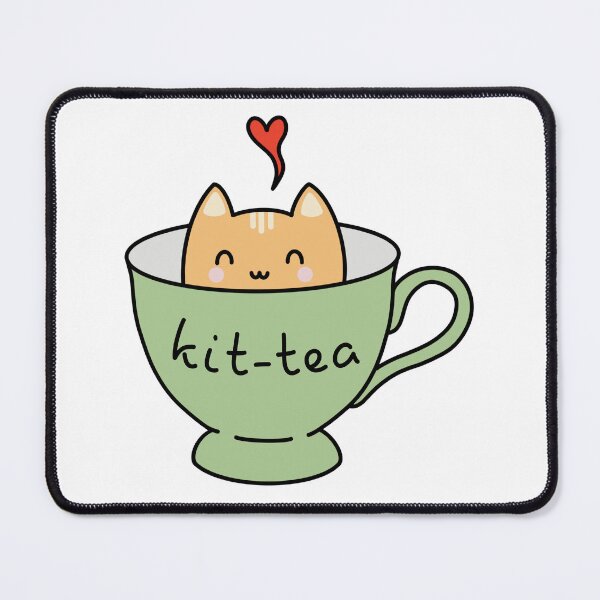 Item preview, Teacup Full of Kit-tea designed and sold by BrindleDesigns.
