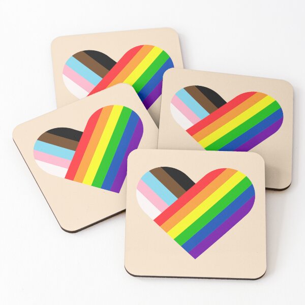 Item preview, Progress Pride Flag Heart New designed and sold by NYXFN.