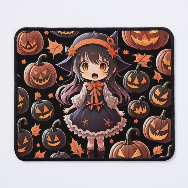 Item preview, Halloween Anime Witch with Jack-O-Lanterns designed and sold by SoftLivingCore.