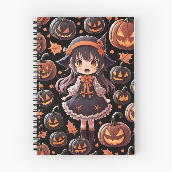 Item preview, Halloween Anime Witch with Jack-O-Lanterns designed and sold by SoftLivingCore.