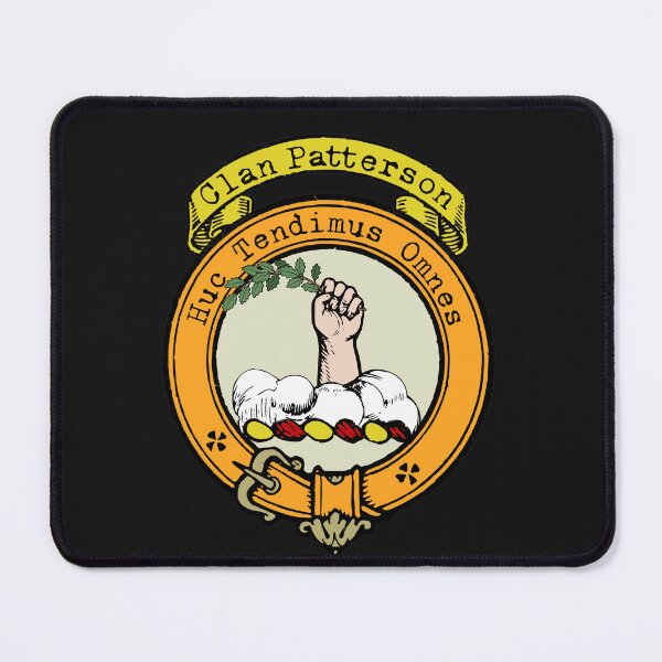 Aperçu de l'œuvre Crête du nom de famille du clan Patterson créée et vendue par BagTown Clans.
