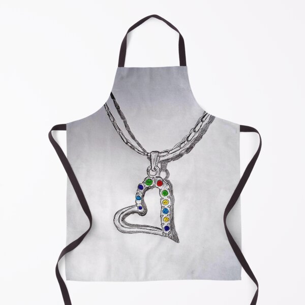 Item preview, The shape locket and chain pencil and color sketch designed and sold by MubaraksArt.