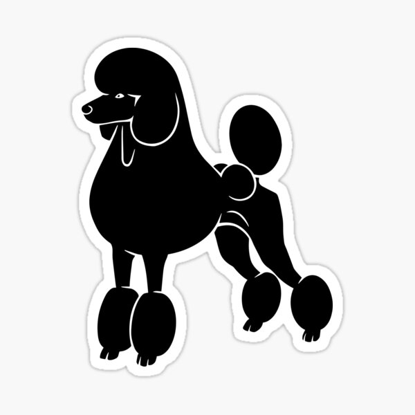 Item preview, Poodle Modified Continental Clip Silhouette Black designed and sold by natalie-kuhl.