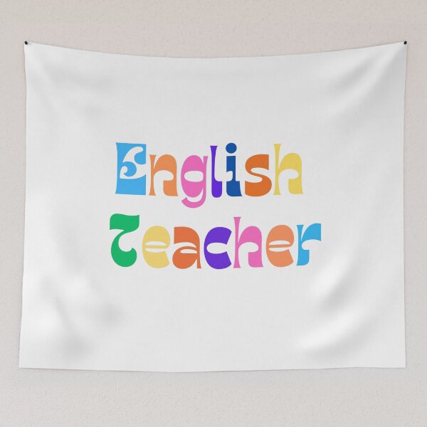 Item preview, colorful and fun english teacher design designed and sold by language-des.
