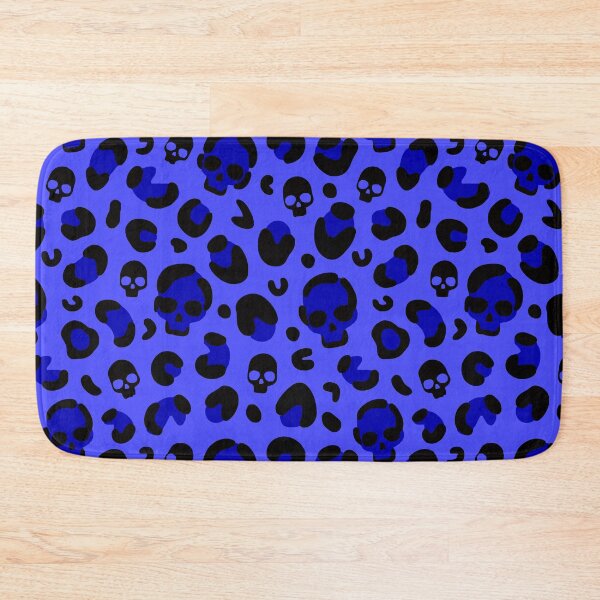 Item preview, creepy halloween leopard skull blue  designed and sold by Gossip Rag.