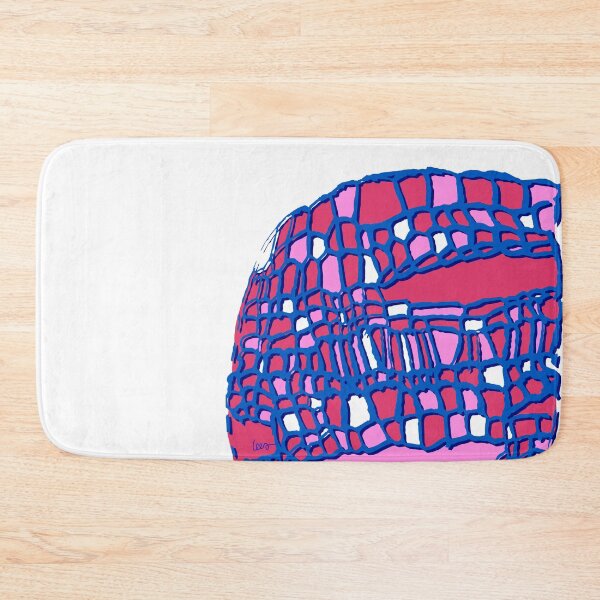 Item preview, Abstract cutout mask (blue pink red white background) designed and sold by MentaLee.