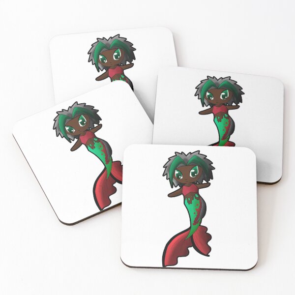 Item preview, Sleek Fin Christmas Poinsetta Mermaid designed and sold by DreamPiggle.