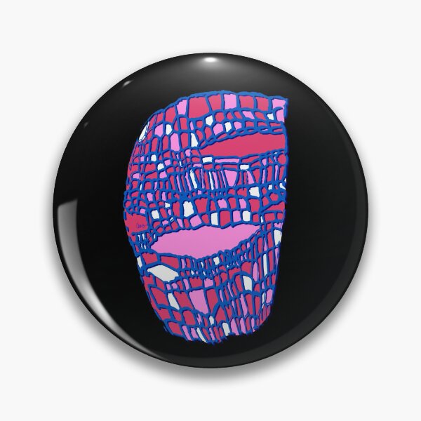 Item preview, Abstract cutout mask (blue pink red black background) designed and sold by MentaLee.