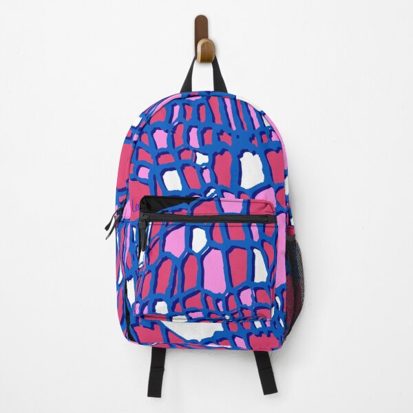 Item preview, Abstract cutout mask (blue pink red black background) designed and sold by MentaLee.