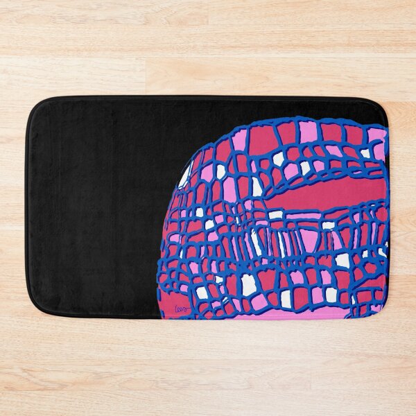 Item preview, Abstract cutout mask (blue pink red black background) designed and sold by MentaLee.
