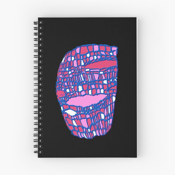 Item preview, Abstract cutout mask (blue pink red black background) designed and sold by MentaLee.
