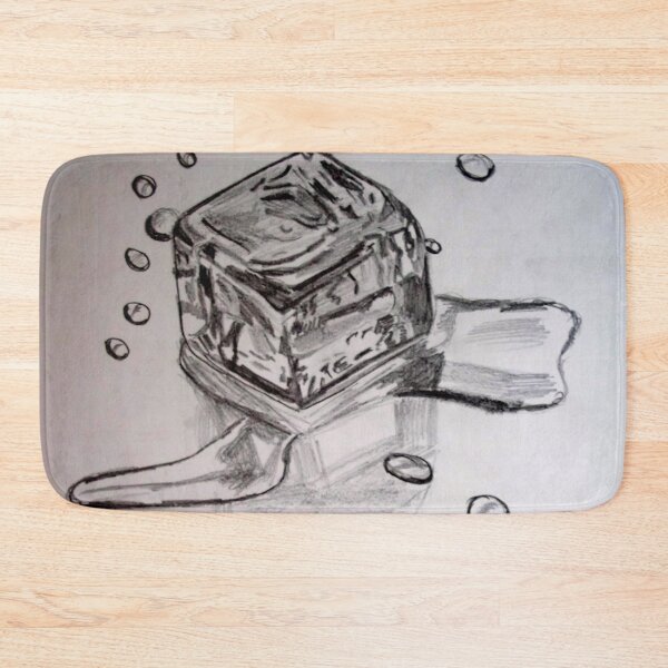 Item preview, Ice cubes and water drops pencil sketch designed and sold by MubaraksArt.