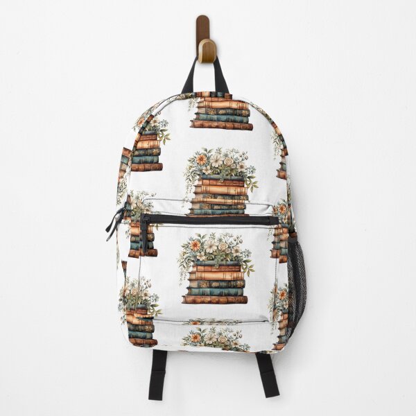 Item preview, Floral stack of vintage school books designed and sold by PawsandPages.