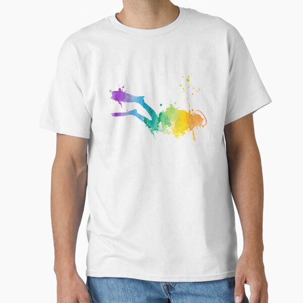 Item preview, Watercolor Scuba Diver Paint Splatter Dive designed and sold by banwa.