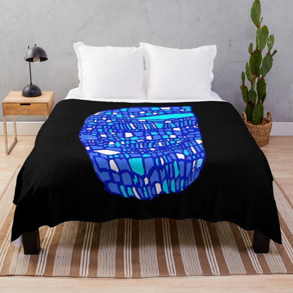 Item preview, Abstract cutout mask (blues black background) designed and sold by MentaLee.