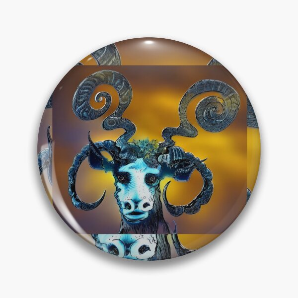 Item preview, Blue faced funky goat designed and sold by Doodle Mind Journeys.