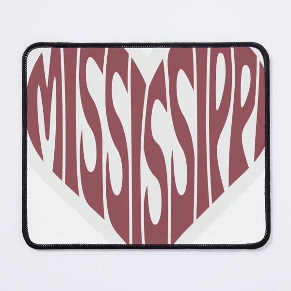 Item preview, Mississippi heart graphic design art print designed and sold by dcrc.