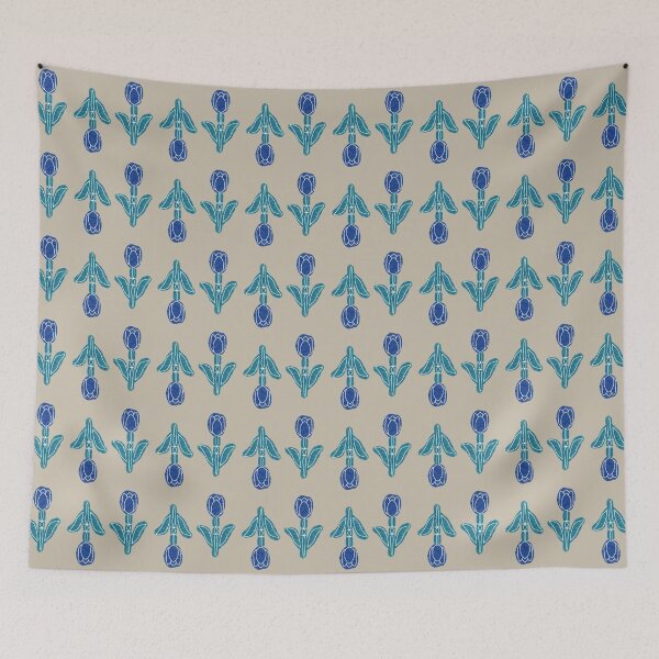 Item preview, Blue hard to speak up flower designed and sold by anxi0usgh0st.