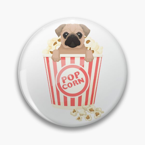Item preview, Happy Popcorn Pug designed and sold by InspireWithLove.