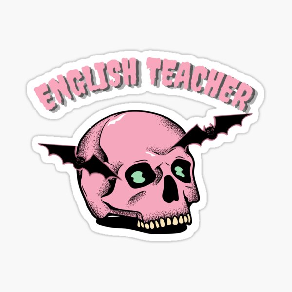 Item preview, halloween skull english teacher designed and sold by language-des.