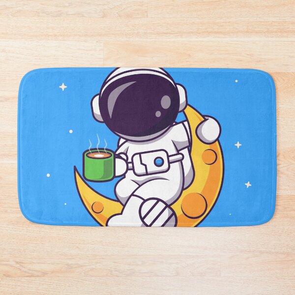 Item preview, Cosmic Coffee Break: Cute Astronaut Drinking Coffee on the Moon Cartoon Vector Icon Illustration designed and sold by hjian8219.