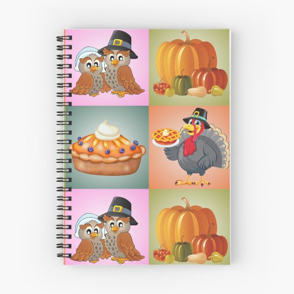 Item preview, Happy Thanksgiving Cute Collage Of Autumn Fall Themed Pumpkins, Turkey, Pumpkin Pie & Owls, Birds designed and sold by FCS Specialties LLC.
