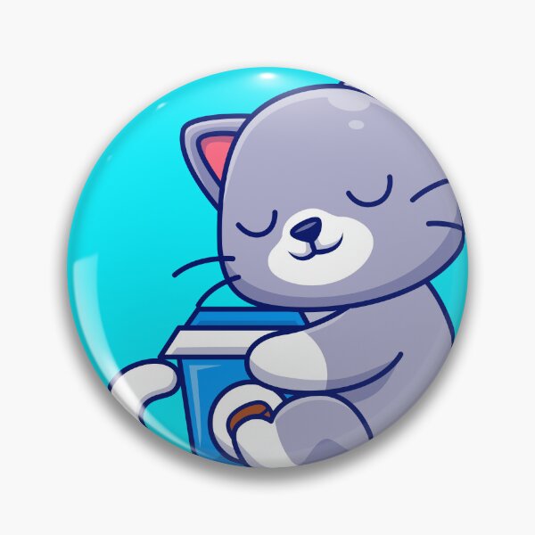 Item preview, Cozy Feline Comfort: Cute Cat Hugging a Cup Cartoon Vector Icon Illustration designed and sold by hjian8219.