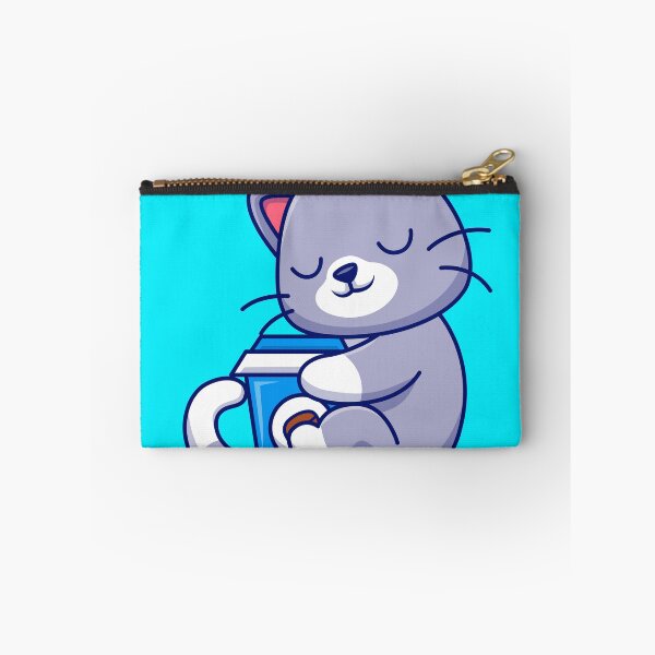 Item preview, Cozy Feline Comfort: Cute Cat Hugging a Cup Cartoon Vector Icon Illustration designed and sold by hjian8219.