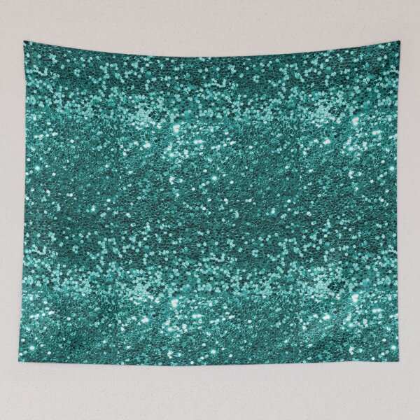 Item preview, Turquoise Blue Glitter Look Chunky Sequin designed and sold by ColorFlowArt.