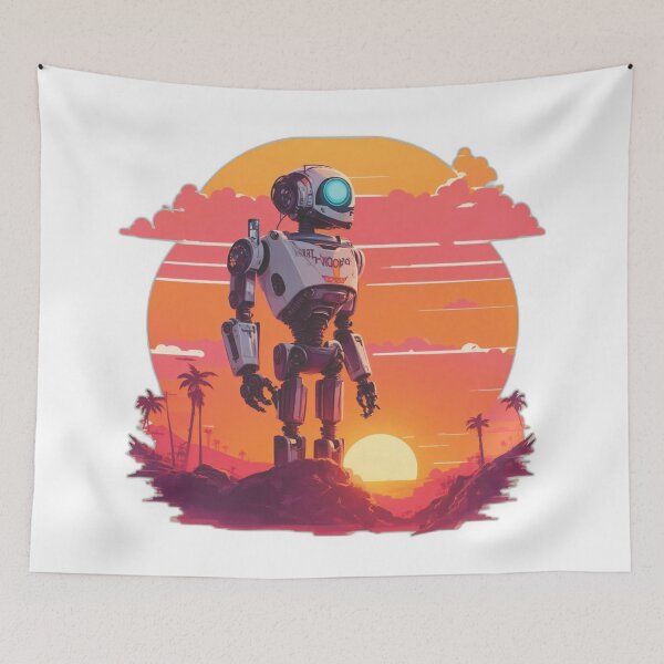 Item preview, Robot, Sunset, summer, sun designed and sold by MarcioCellos.