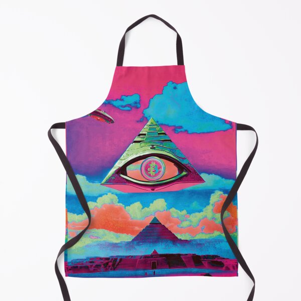 Item preview, Bitcoin Rises Over The Ruins of The Ancient Pyramid Schemes designed and sold by OSOsUFOs.