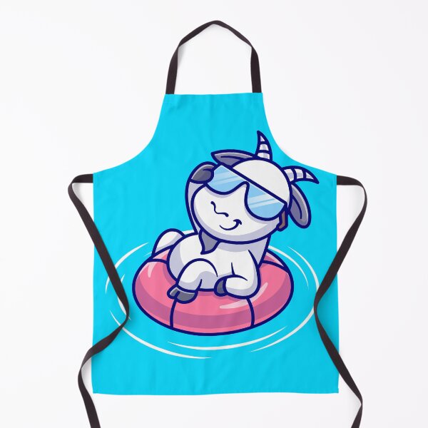 Item preview, Chillin' Goat by the Pool: Cute Goat Relaxing with Glasses Cartoon Vector Icon Illustration designed and sold by hjian8219.