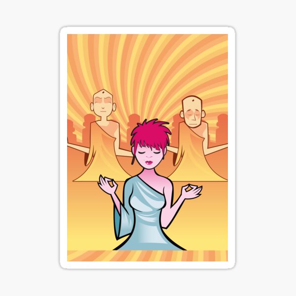 Meditation Time Sticker