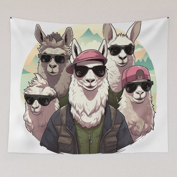Item preview, Llama Squad Adventures - Playful Design designed and sold by ⭐Beatiful House⭐.