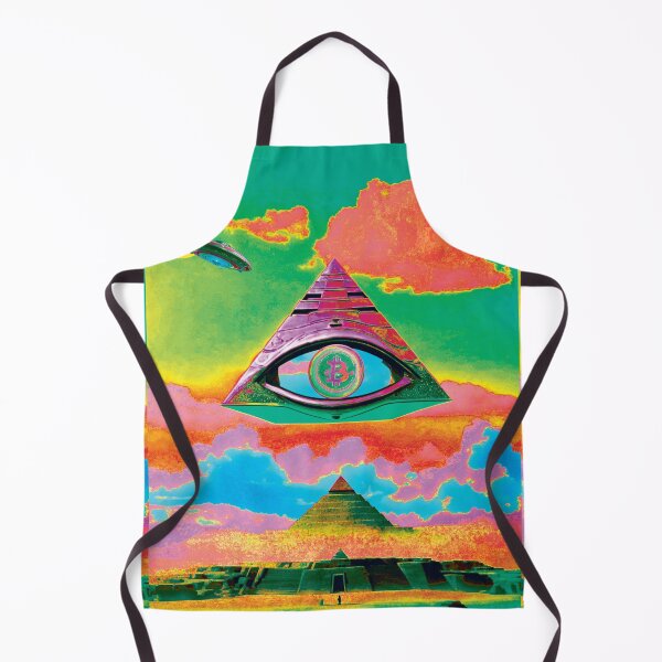Item preview, Bitcoin Rises Over The Ruins of The Ancient Pyramid Schemes V2.0 designed and sold by OSOsUFOs.