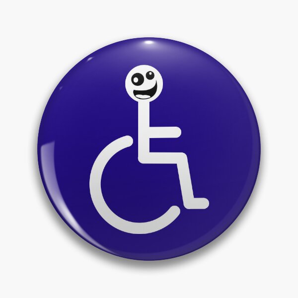 Item preview, Disabled logo with crazy face emoji designed and sold by Sue Davie.