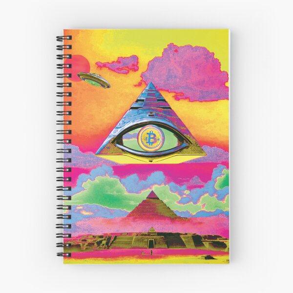 Item preview, Bitcoin Rises Over The Ruins of The Ancient Pyramid Schemes V3.0 designed and sold by OSOsUFOs.